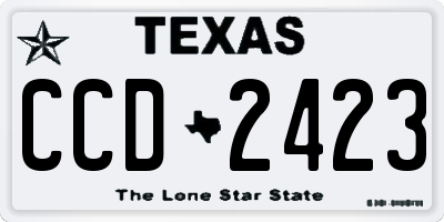 TX license plate CCD2423