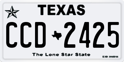 TX license plate CCD2425