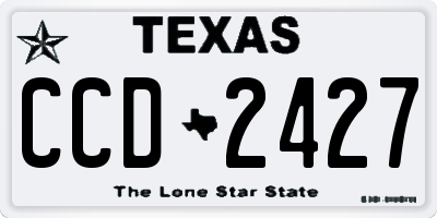 TX license plate CCD2427