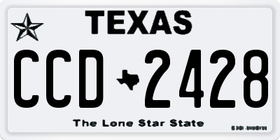 TX license plate CCD2428