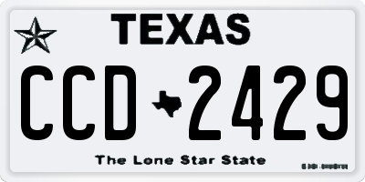 TX license plate CCD2429