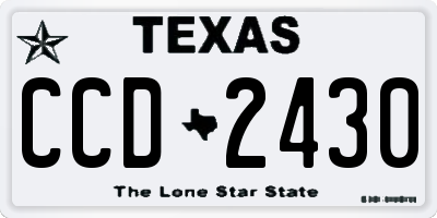TX license plate CCD2430