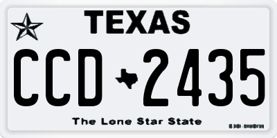 TX license plate CCD2435