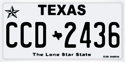 TX license plate CCD2436