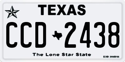 TX license plate CCD2438