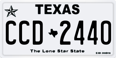 TX license plate CCD2440