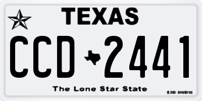 TX license plate CCD2441