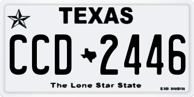 TX license plate CCD2446