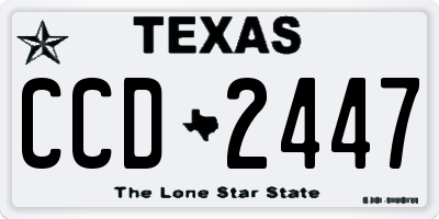 TX license plate CCD2447