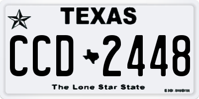 TX license plate CCD2448