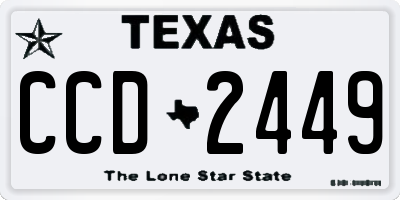 TX license plate CCD2449