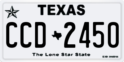 TX license plate CCD2450