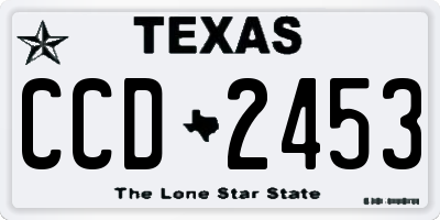TX license plate CCD2453