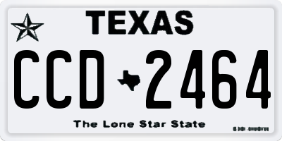 TX license plate CCD2464
