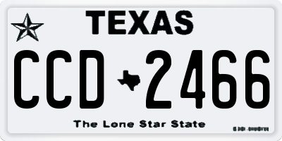 TX license plate CCD2466