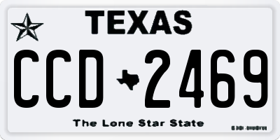 TX license plate CCD2469