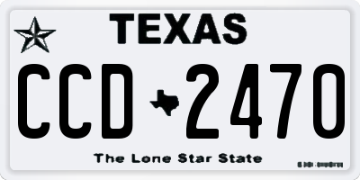TX license plate CCD2470