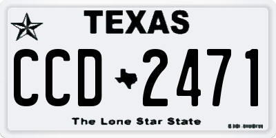 TX license plate CCD2471