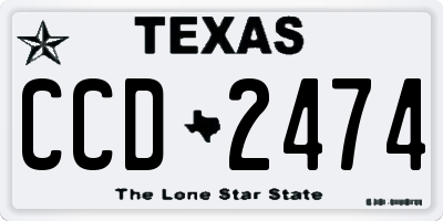 TX license plate CCD2474