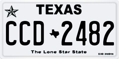 TX license plate CCD2482