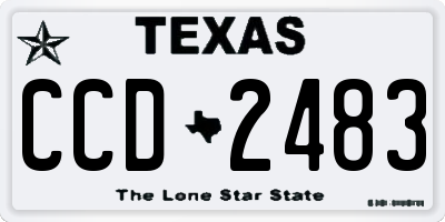 TX license plate CCD2483