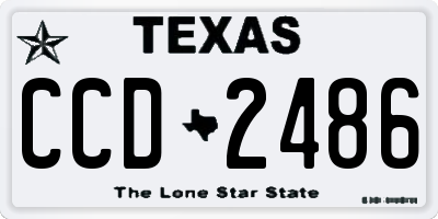 TX license plate CCD2486