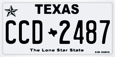 TX license plate CCD2487
