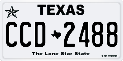 TX license plate CCD2488