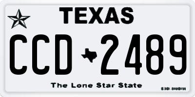 TX license plate CCD2489