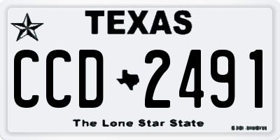 TX license plate CCD2491