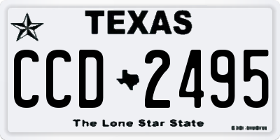 TX license plate CCD2495