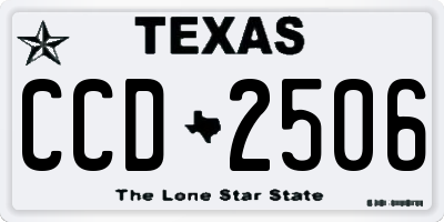 TX license plate CCD2506
