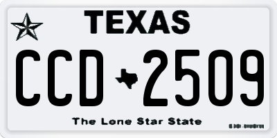 TX license plate CCD2509