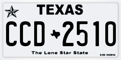 TX license plate CCD2510