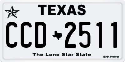 TX license plate CCD2511