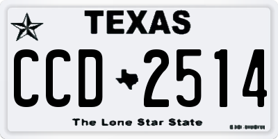 TX license plate CCD2514