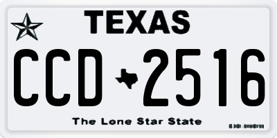 TX license plate CCD2516