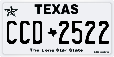 TX license plate CCD2522