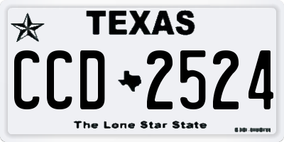TX license plate CCD2524