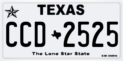 TX license plate CCD2525
