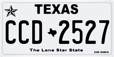 TX license plate CCD2527