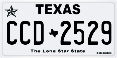TX license plate CCD2529