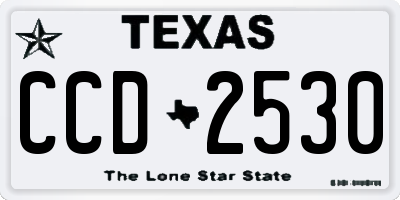 TX license plate CCD2530