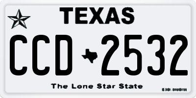 TX license plate CCD2532