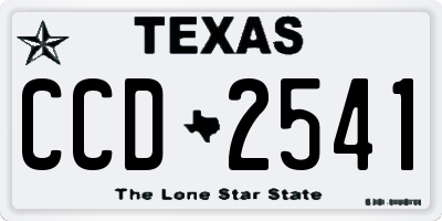 TX license plate CCD2541