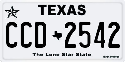 TX license plate CCD2542