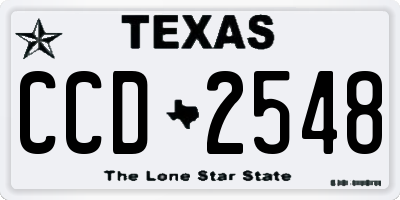 TX license plate CCD2548