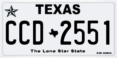 TX license plate CCD2551