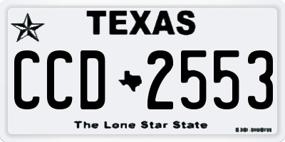 TX license plate CCD2553