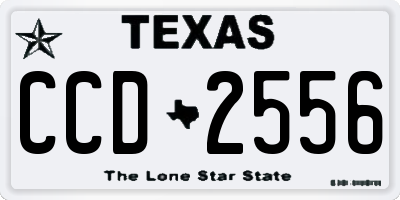 TX license plate CCD2556